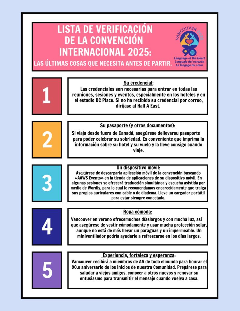 Convencion Internacinal 2025 Lista de Verificacion
